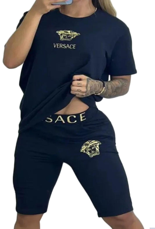 2 Piece Women Set Versace Outfit