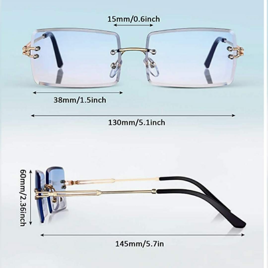 Rectangle retro sunglasses